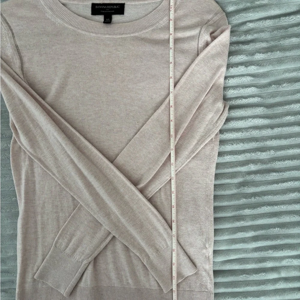 Banana Republic Light Pink Forever Crew Neck Sweater - Picture 8 of 9